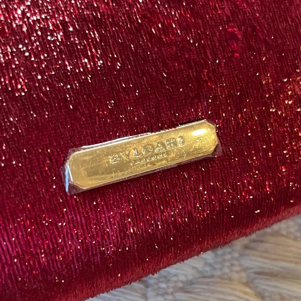 NWOT Bulgari Sparkling Burgundy Cosmetic Bag